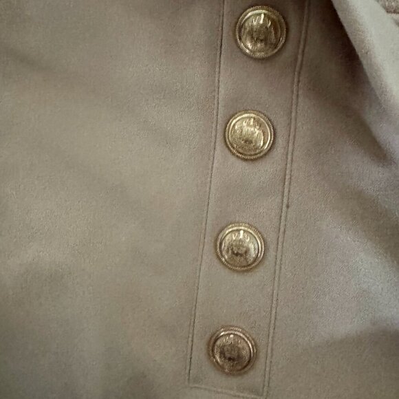 H&M Taupe High-Waisted Button-Front Shorts | XXL | NWT - Picture 3 of 5